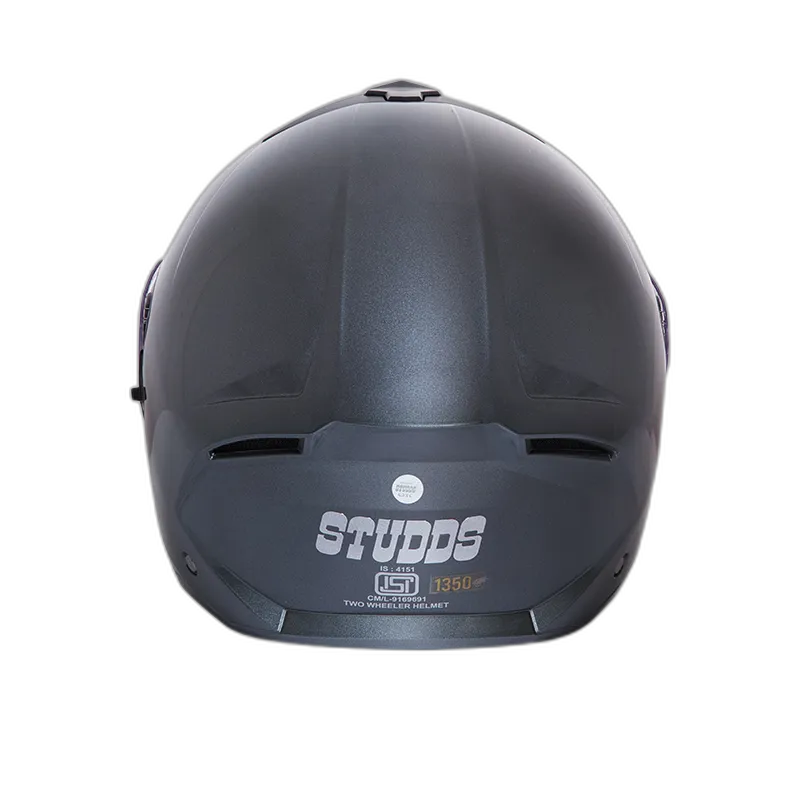 STUDDS Trooper Gun Grey Fu Flip Up Helmet