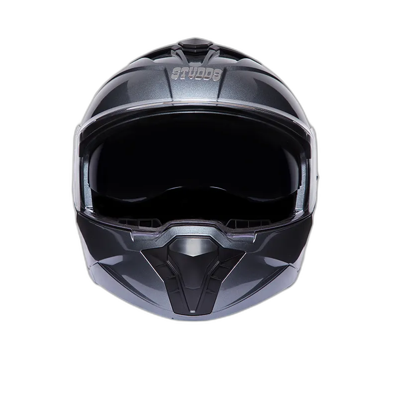 STUDDS Trooper Gun Grey Fu Flip Up Helmet