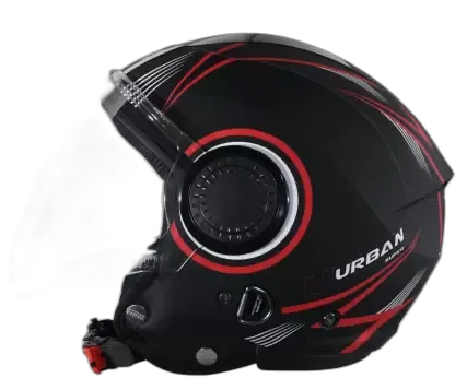 STUDDS Urban Super D1 Matt Black N2 Half Face Helmet
