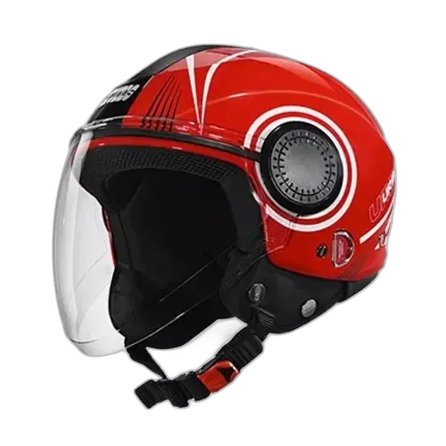 STUDDS Urban Super D1 Red White N Half Face Helmet