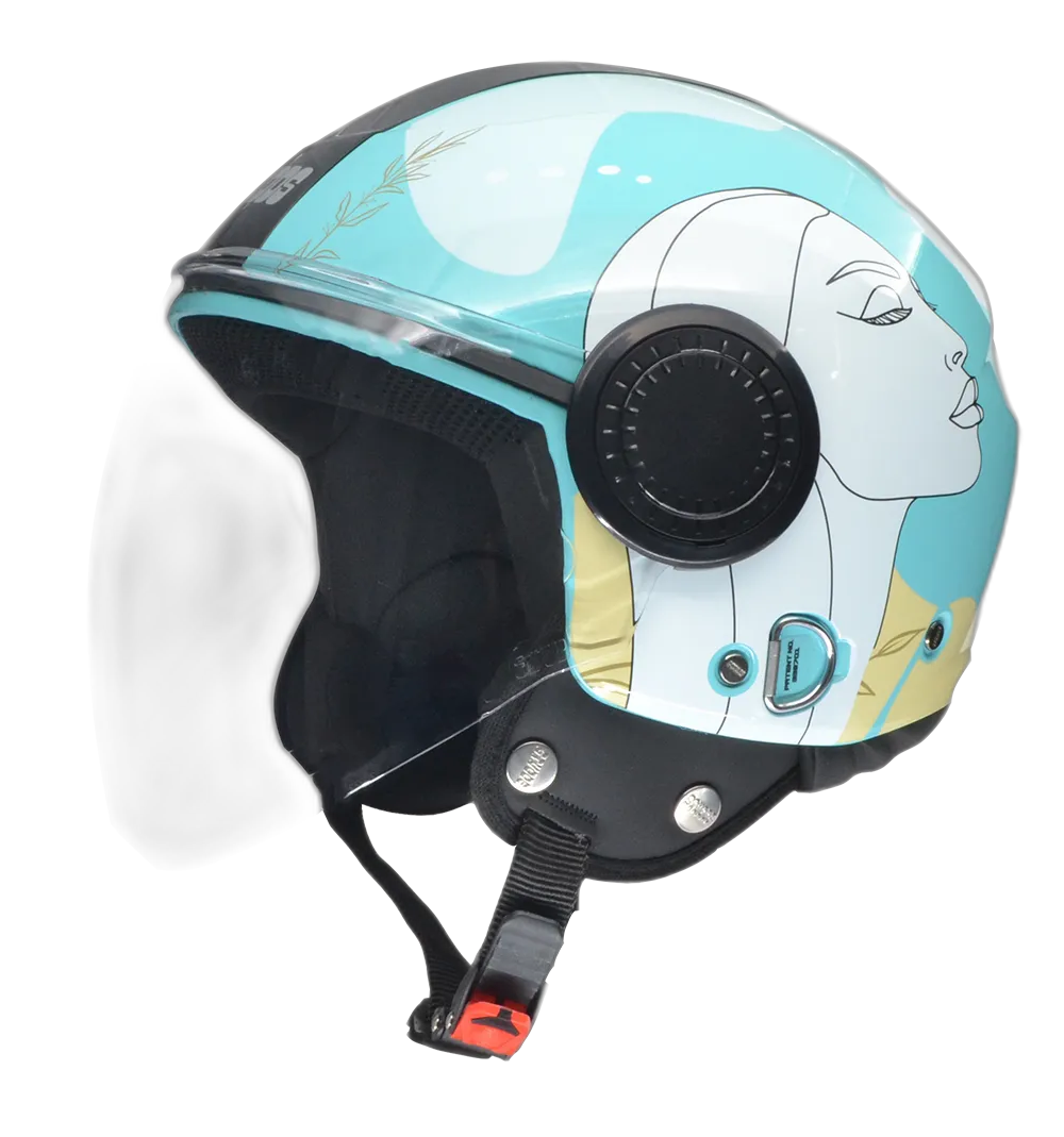 STUDDS Urban Super D3 Blue Yellow White N6 Full Face Helmet