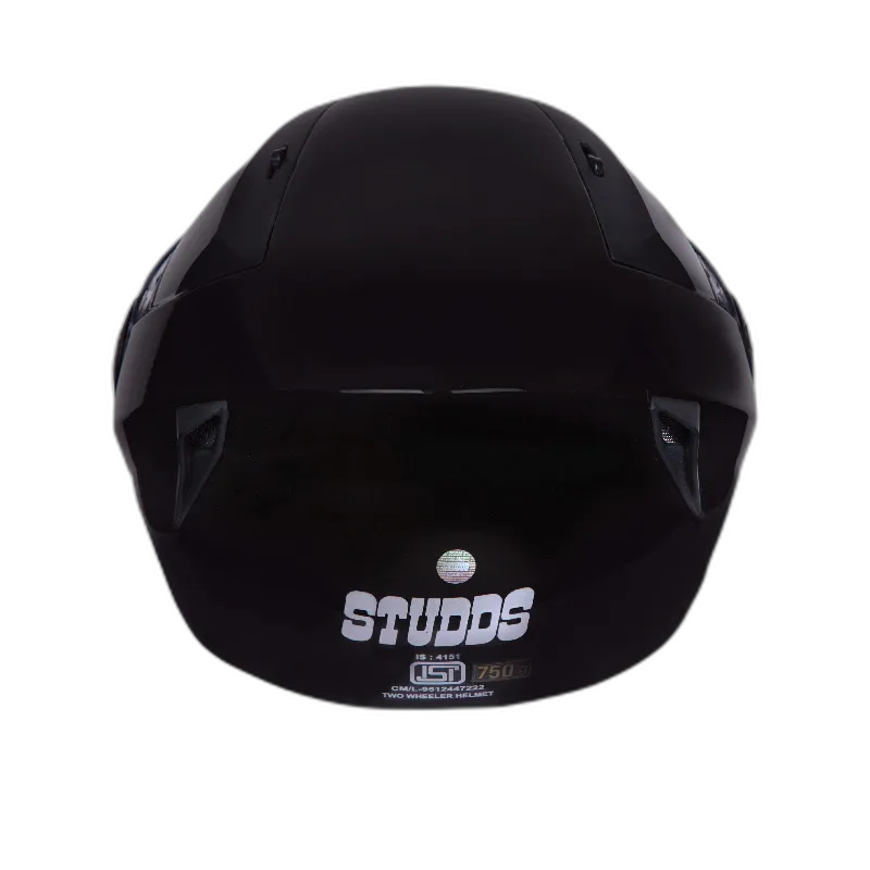 STUDDS Vogue Black Half Face Helmet