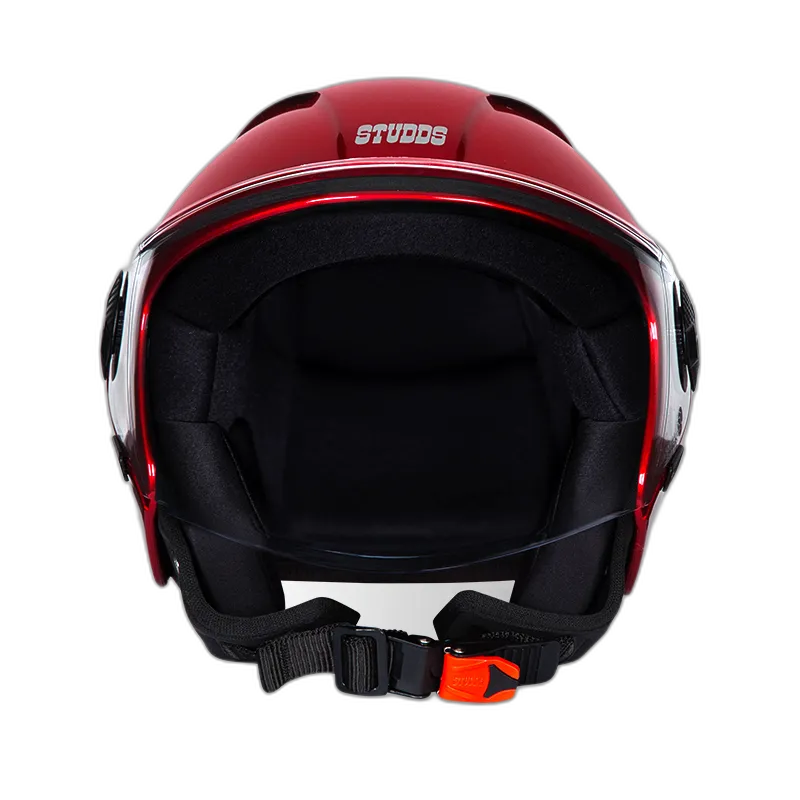 STUDDS Vogue Cherry Red Half Face Helmet