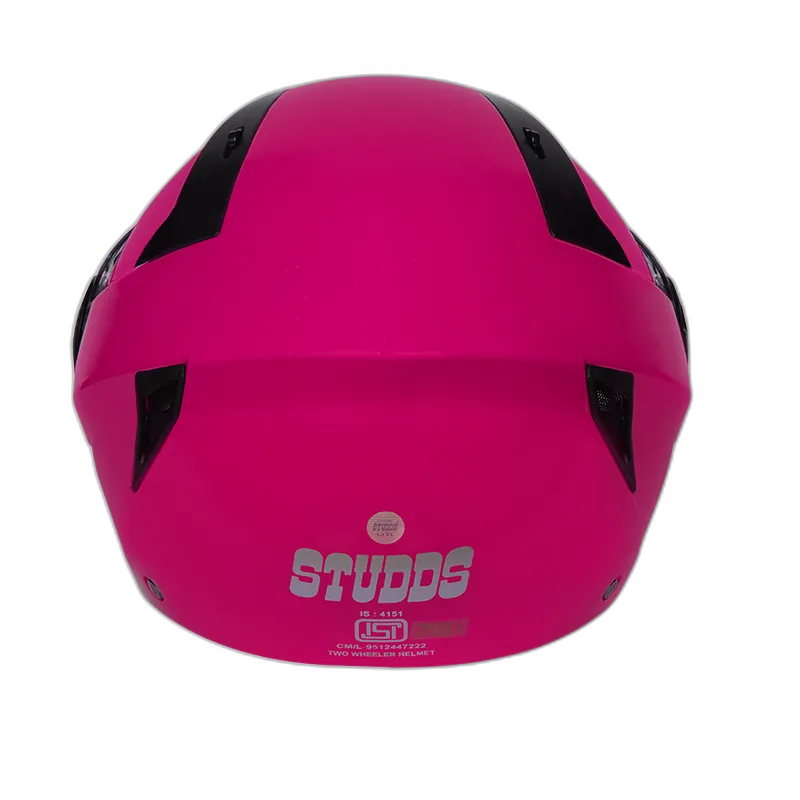 STUDDS Vogue Dark Pink Half Face Helmet