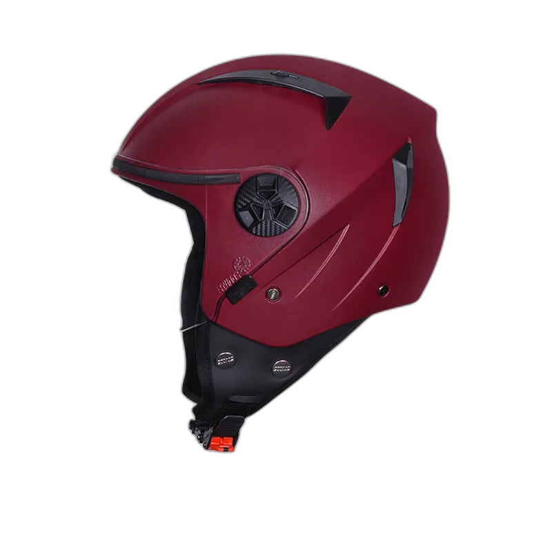 STUDDS Vogue Eco Maroon Half Face Helmet