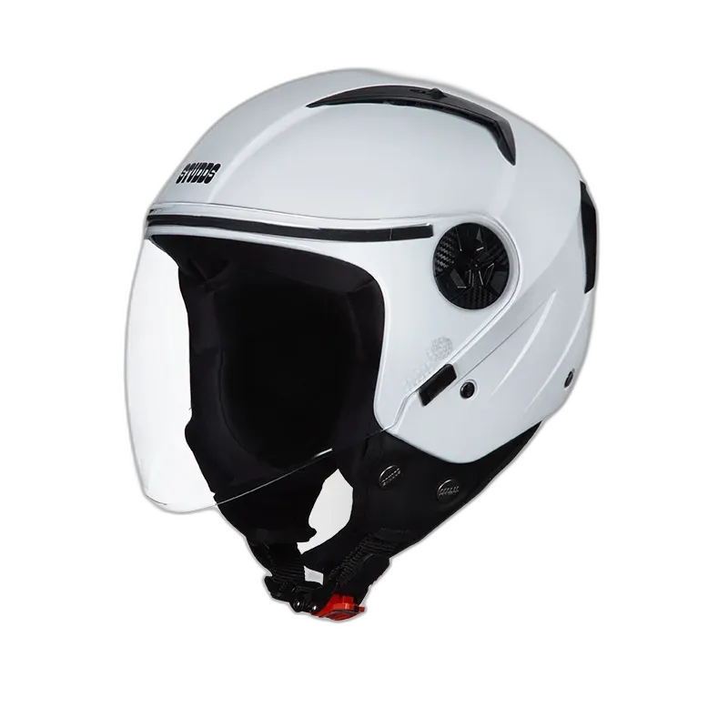 STUDDS Vogue Eco White Half Face Helmet