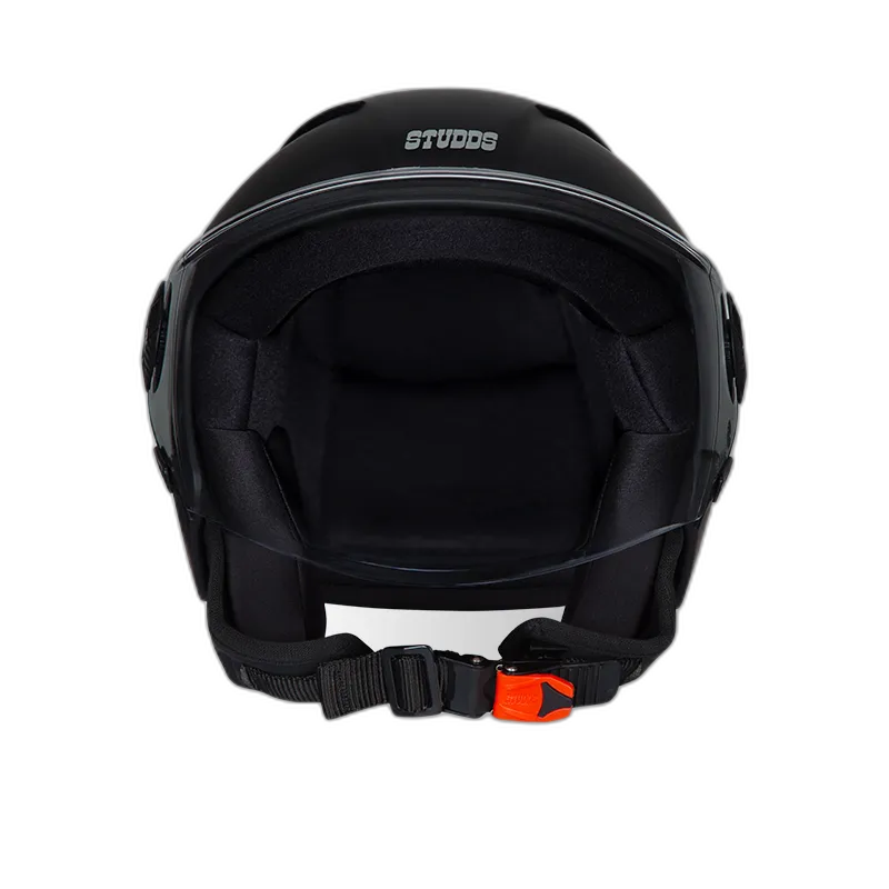 STUDDS Vogue Matt Black Half Face Helmet