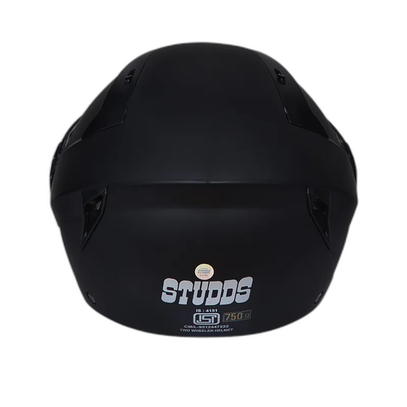 STUDDS Vogue Matt Black Half Face Helmet