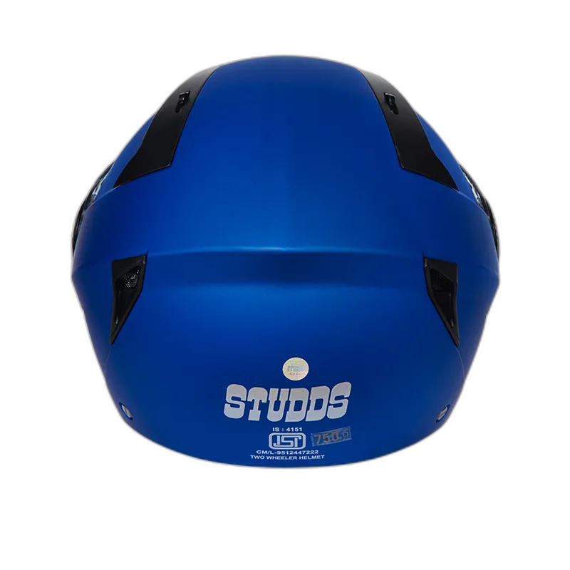 STUDDS Vogue Matt Blue Half Face Helmet