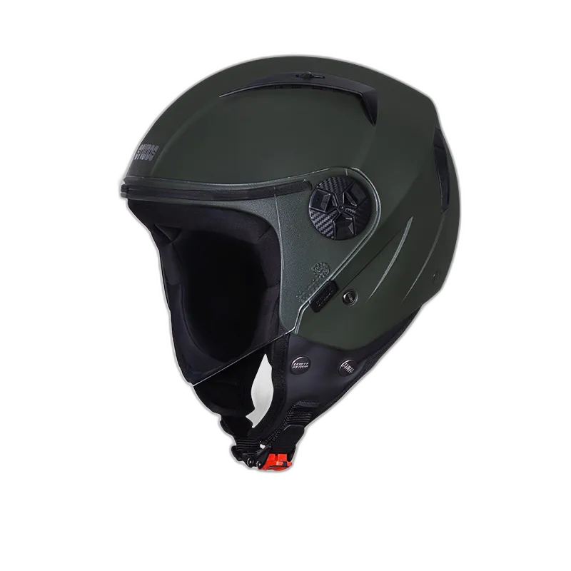 STUDDS Vogue Military Green Half Face Helmet