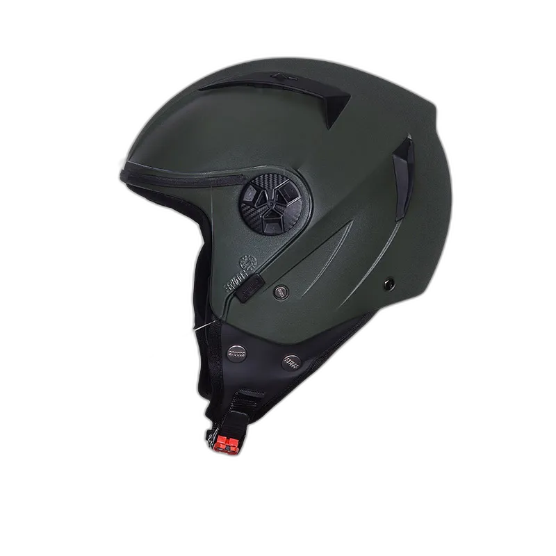 STUDDS Vogue Military Green Half Face Helmet