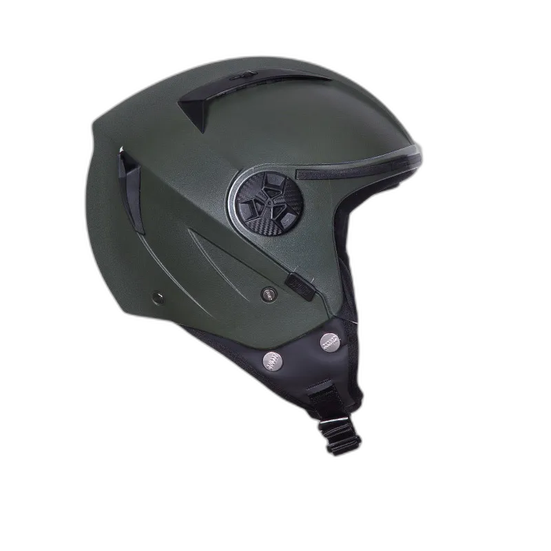 STUDDS Vogue Military Green Half Face Helmet