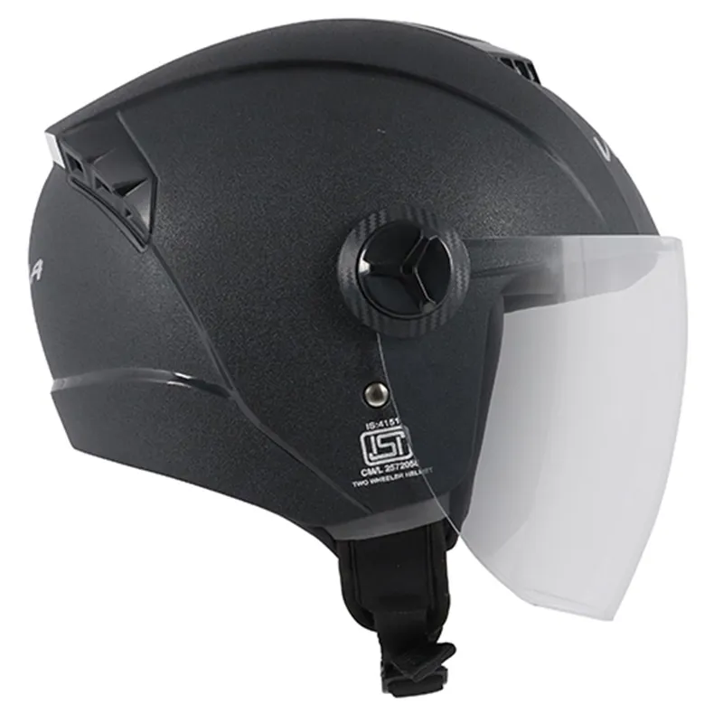 VEGA Aster Black Half Face Helmet