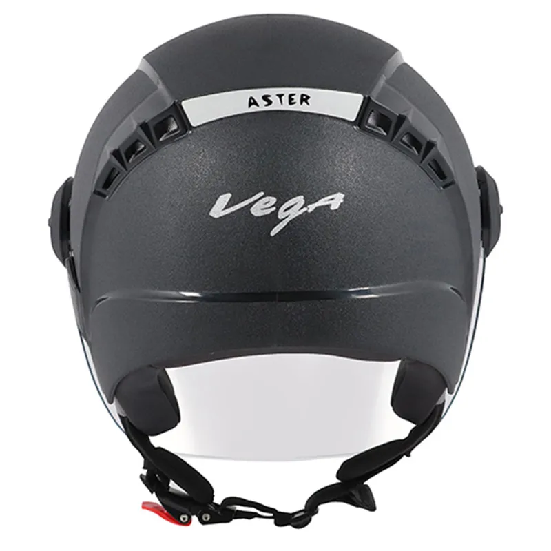 VEGA Aster Black Half Face Helmet