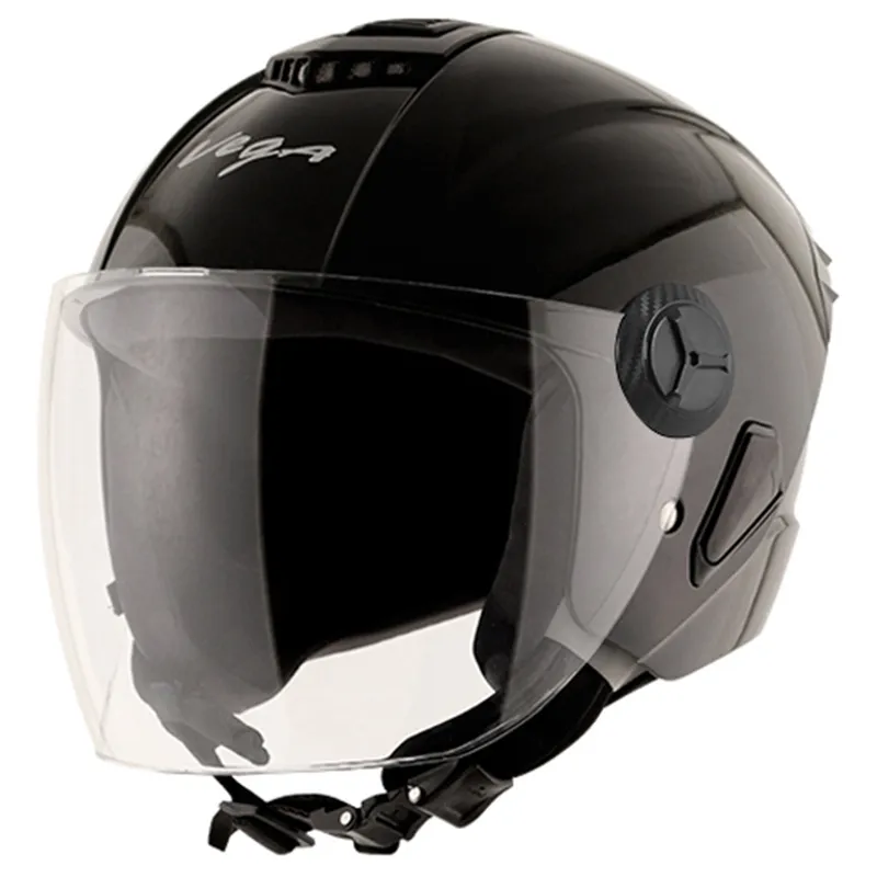 VEGA Aster Dx Black Half Face Helmet