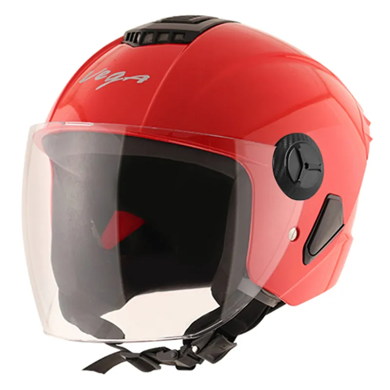 VEGA Aster Dx Red Half Face Helmet