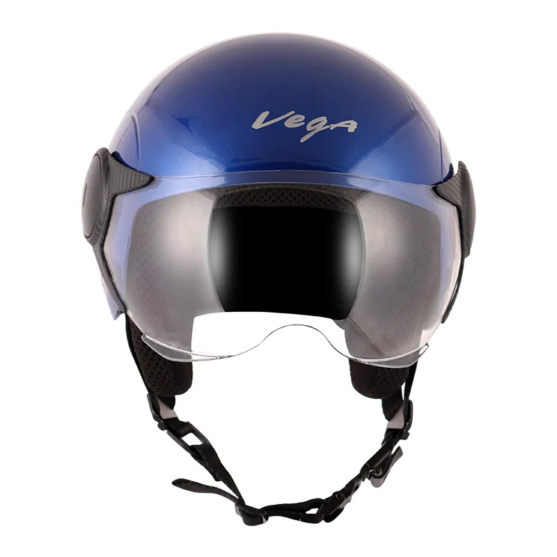 VEGA Atom Blue Half Face Helmet