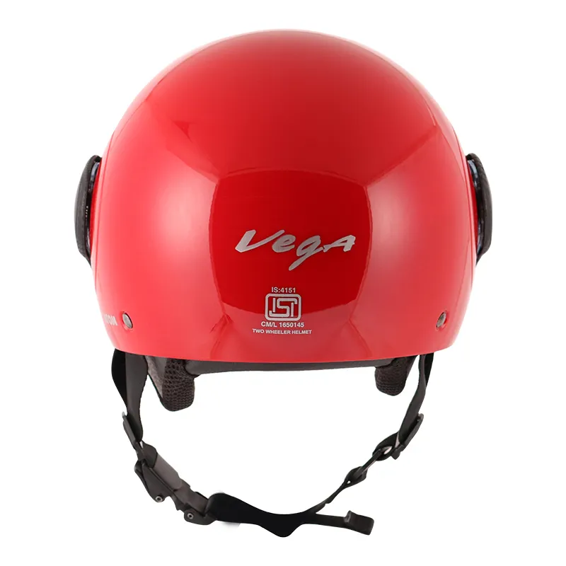 VEGA Atom Red Half Face Helmet