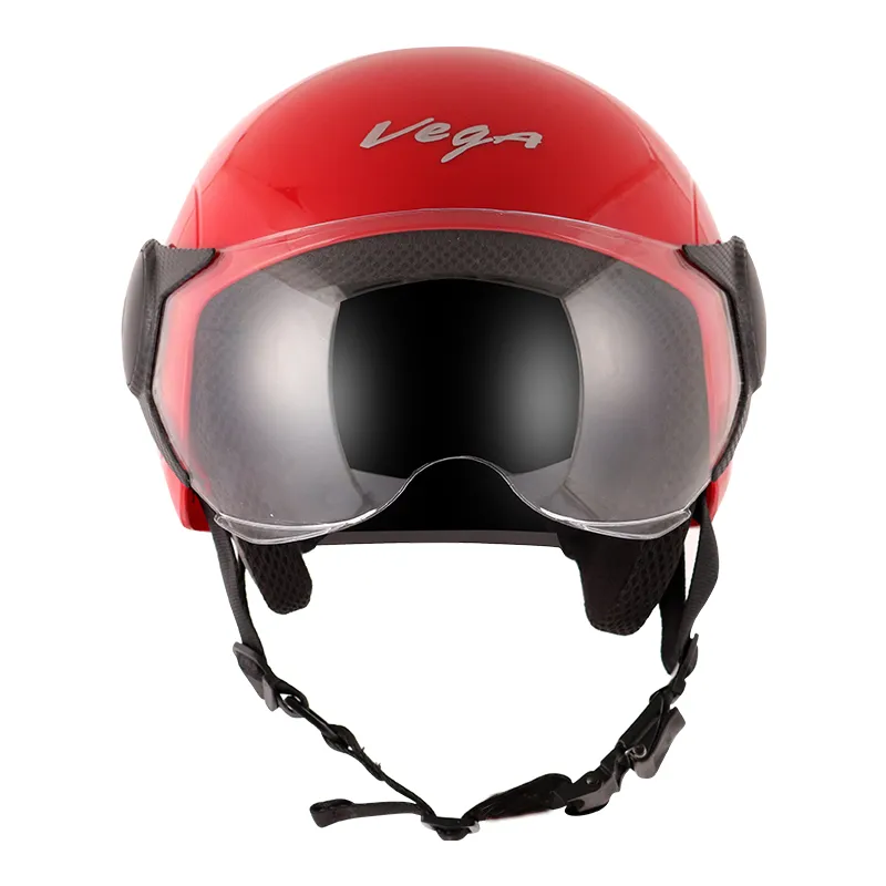 VEGA Atom Red Half Face Helmet