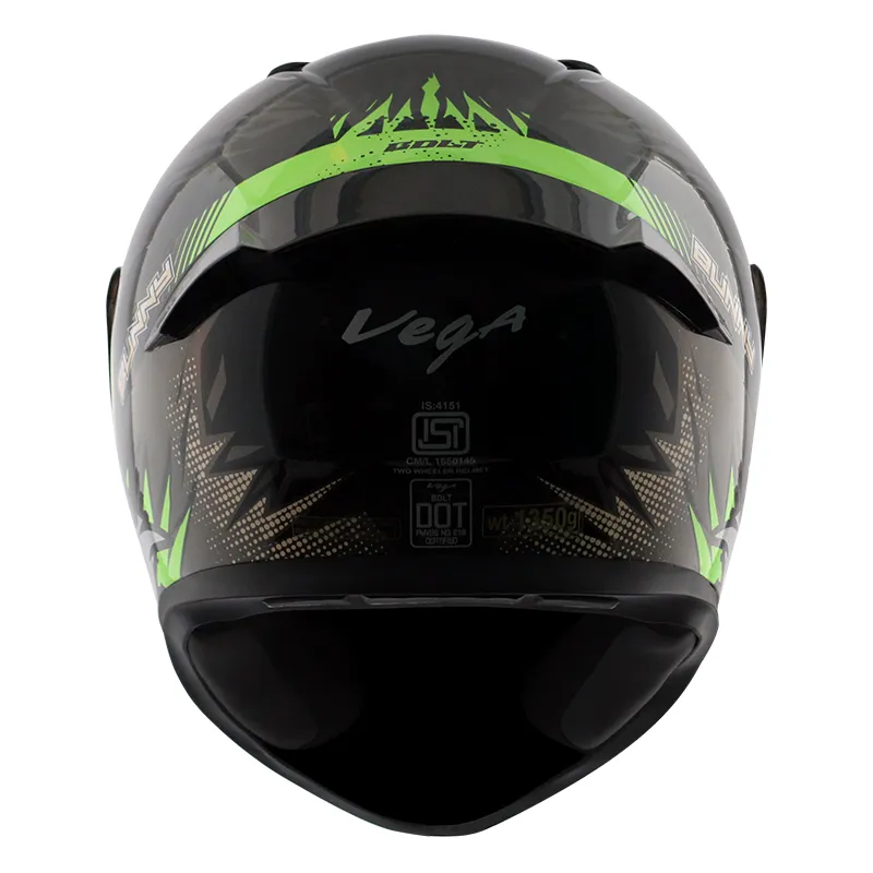VEGA Bolt Bunny Black Green Full Face Helmet