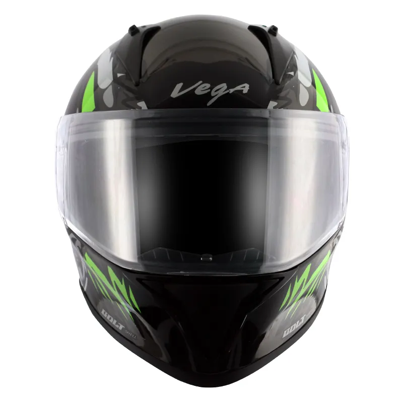 VEGA Bolt Bunny Black Green Full Face Helmet