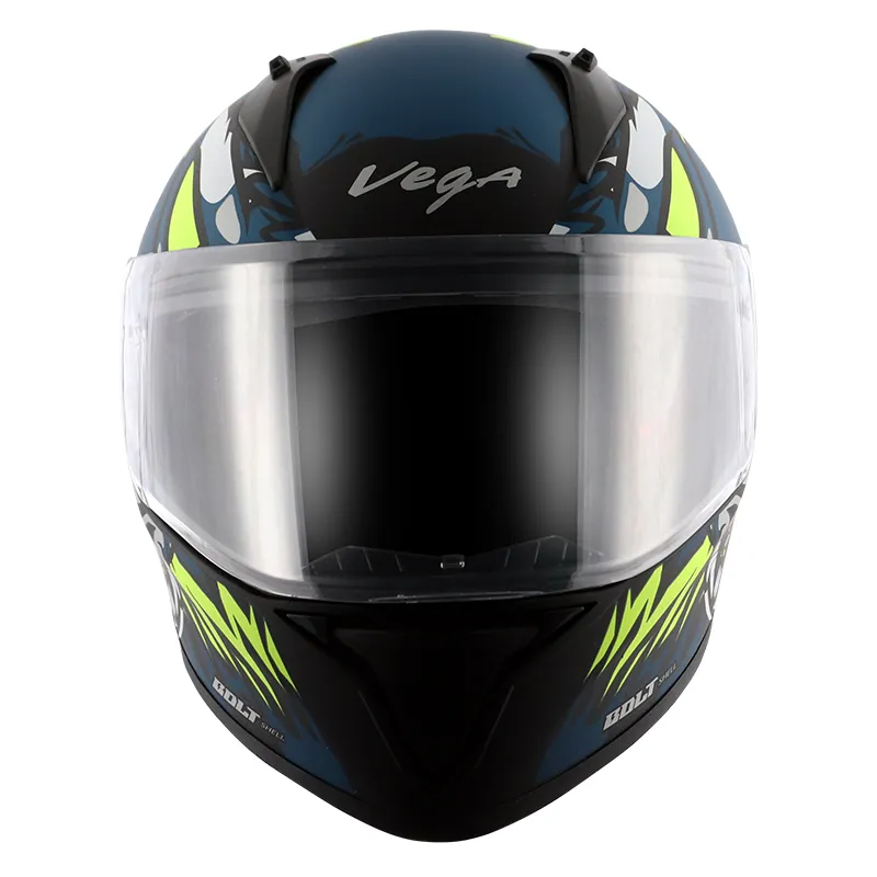 VEGA Bolt Bunny Dull Black Blue Full Face Helmet