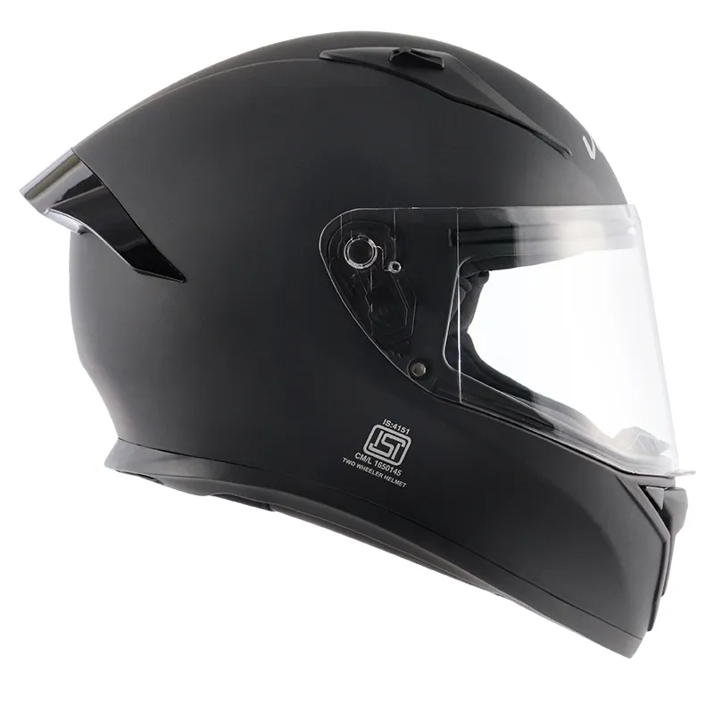 VEGA Bolt Dull Black Full Face Helmet