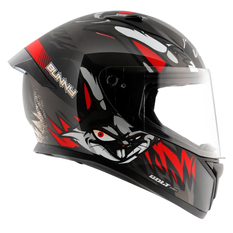VEGA Bolt Dx Bunny Visor Red Half Face Helmet