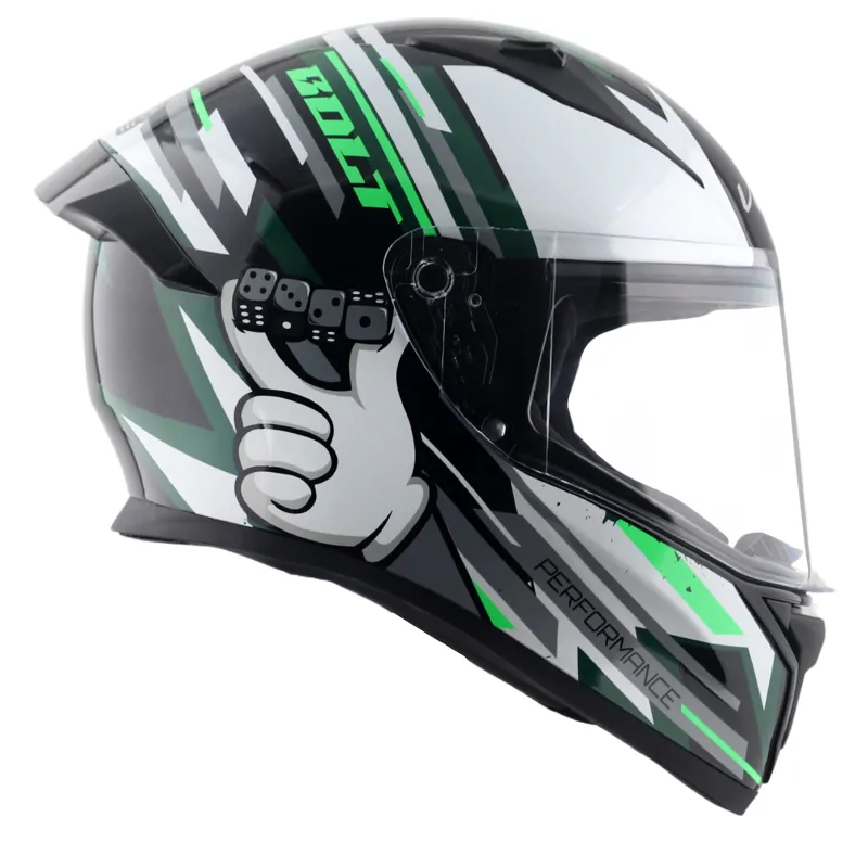 VEGA Bolt Dx Dice Black White Full Face Helmet
