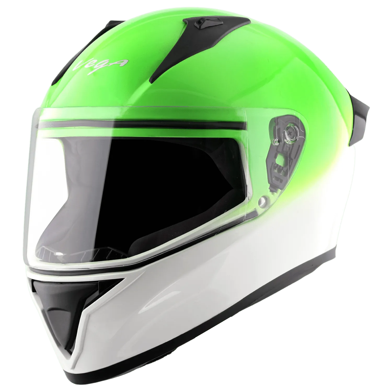 VEGA Bolt Dx Dual White Green Full Face Helmet
