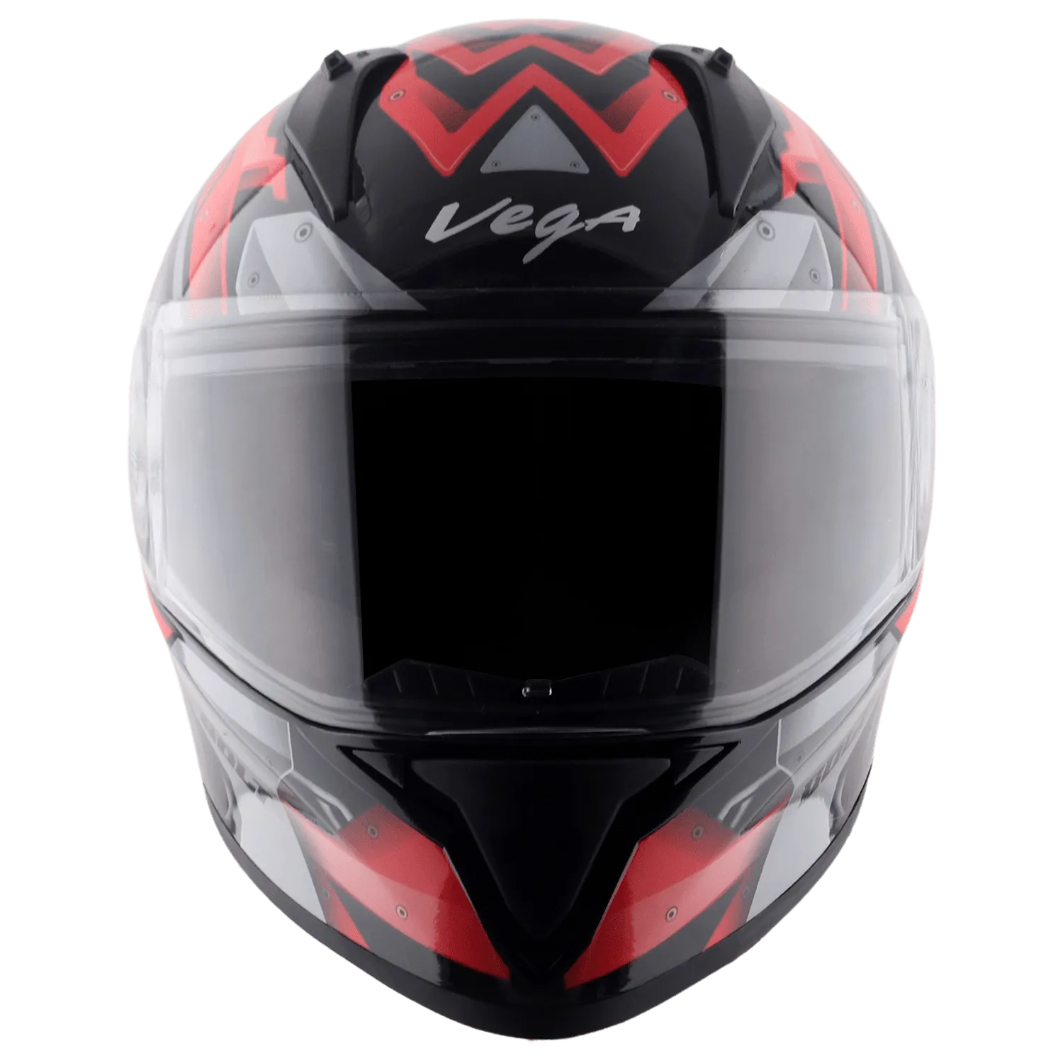 VEGA Bolt Dx Martial Dull Black Red Full Face Helmet