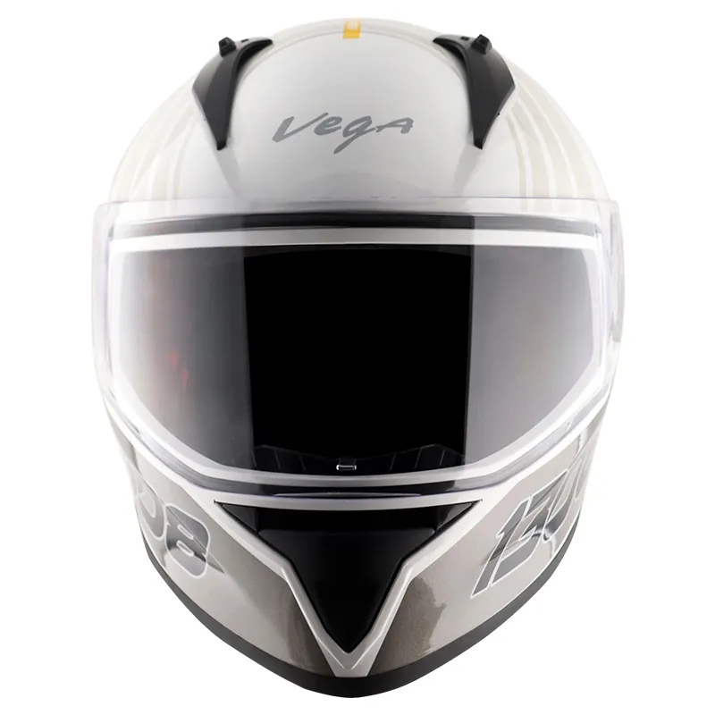 VEGA Bolt Dx Southpaw White Grey Full Face Helmet