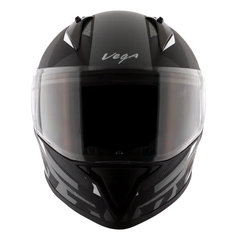 VEGA Bolt Macho Dull Black Grey Full Face Helmet