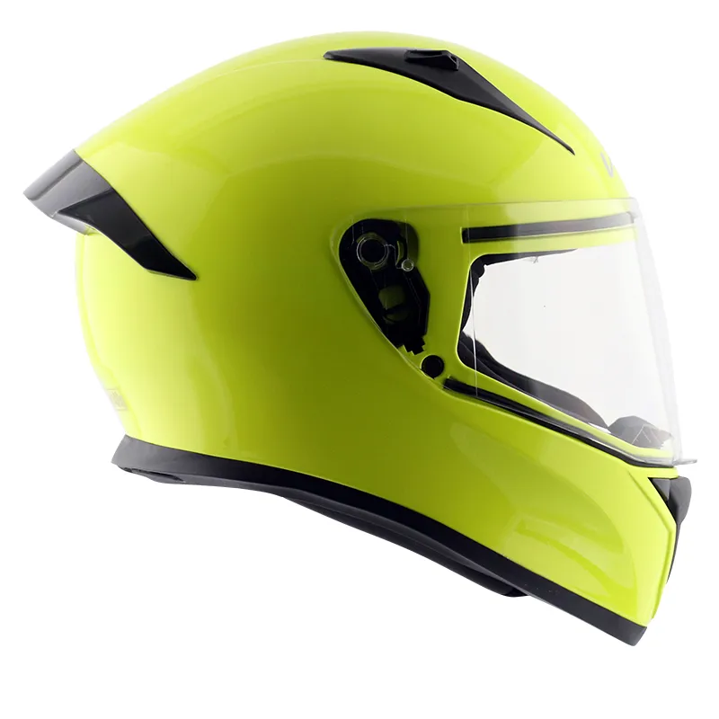VEGA Bolt Neon Yellow Full Face Helmet
