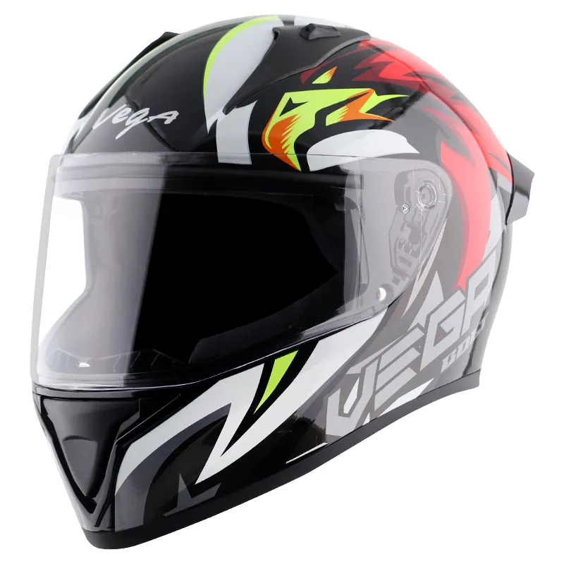 VEGA Bolt Speed Dx Black Red Full Face Helmet