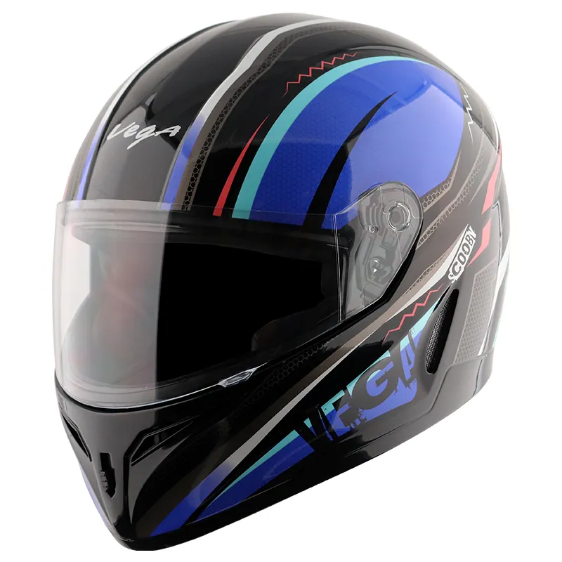 VEGA Breeze Dx Scooby Black Blue Full Face Helmet