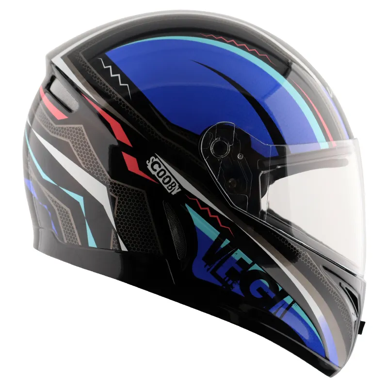 VEGA Breeze Dx Scooby Black Blue Full Face Helmet