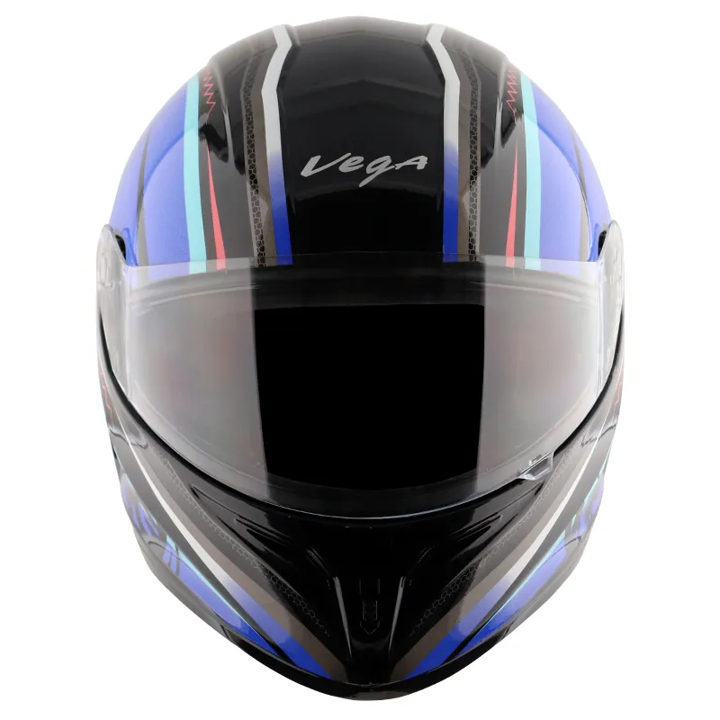 VEGA Breeze Dx Scooby Black Blue Full Face Helmet