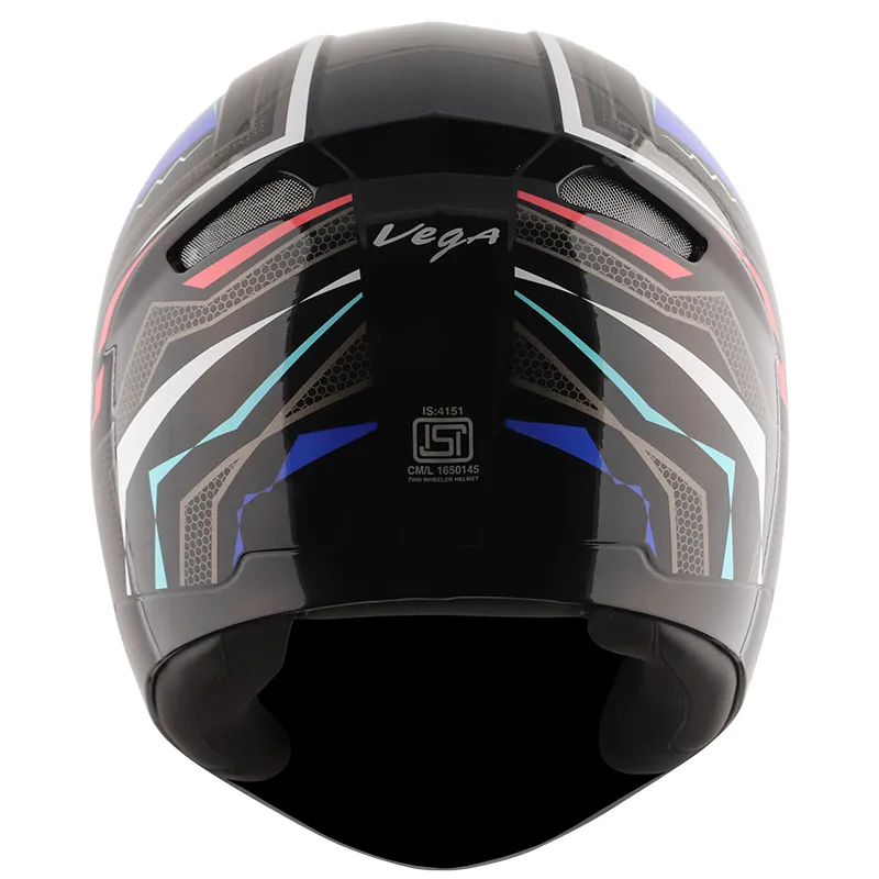 VEGA Breeze Dx Scooby Black Blue Full Face Helmet