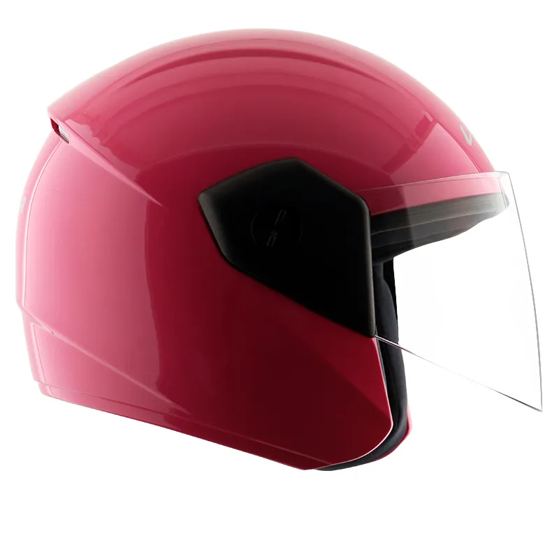 VEGA Buds Dx Without Peak Pink Half Face Helmet