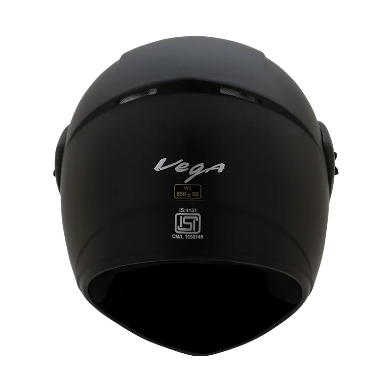 VEGA Buds Dx Dull Black Half Face Helmet