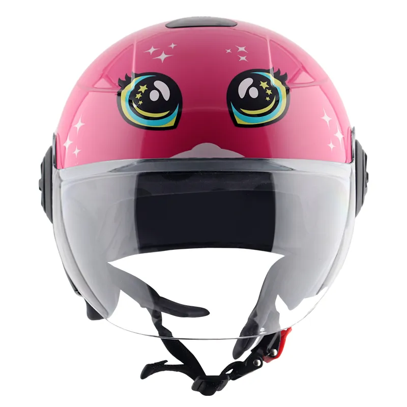 VEGA Chap Dx Pony Pink White Half Face Helmet