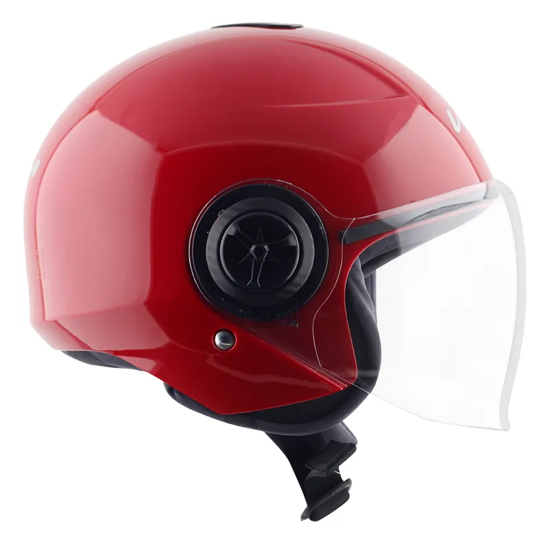 VEGA Chap Dx Sold Red Half Face Helmet