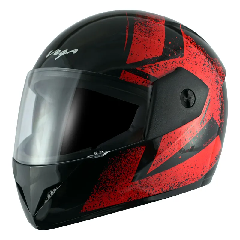 VEGA Cliff Adventure Black Red Full Face Helmet