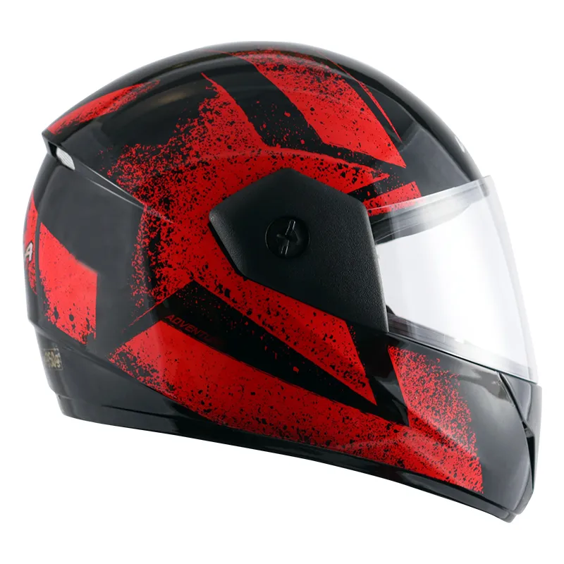 VEGA Cliff Adventure Black Red Full Face Helmet