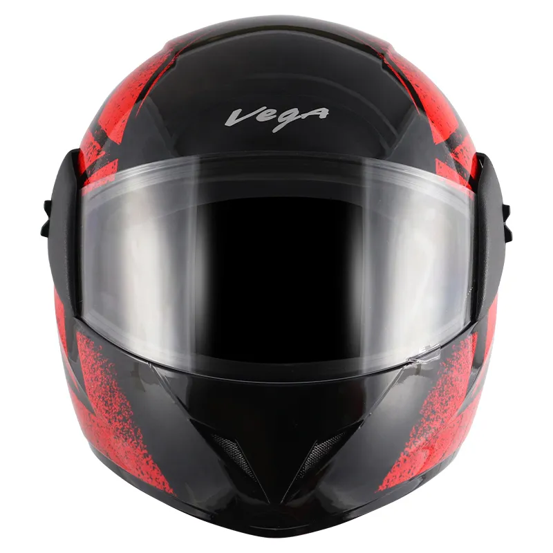 VEGA Cliff Adventure Black Red Full Face Helmet