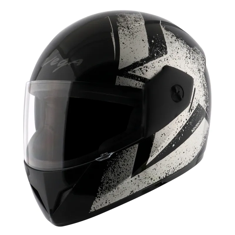 VEGA Cliff Adventure Black Silver Full Face Helmet