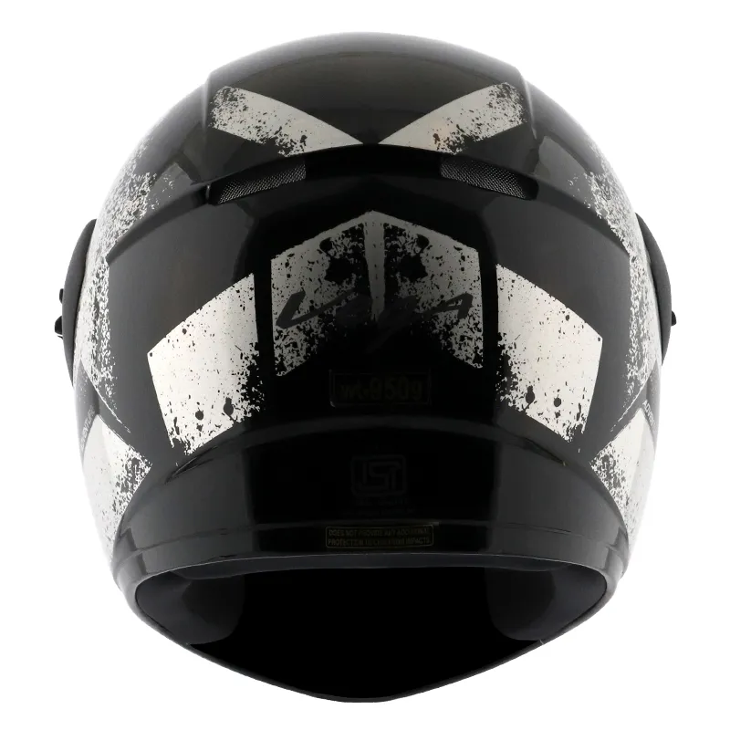 VEGA Cliff Adventure Black Silver Full Face Helmet