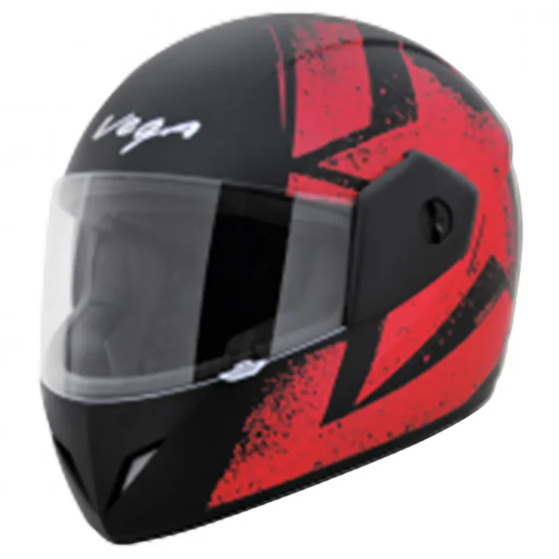 VEGA Cliff Adventure Dull Black Red Full Face Helmet