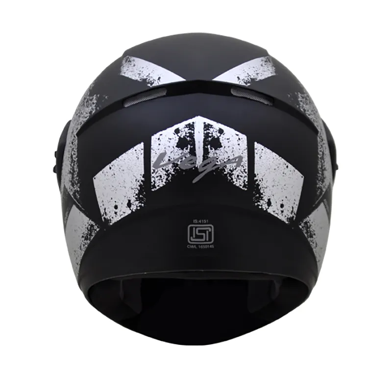 VEGA Cliff Adventure Dull Black Silver Full Face Helmet